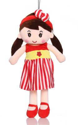 TOYTALES High Quality Huggable Cute Plush doll Stuffed Toy doll For Girls Birthday/ Plush Soft Toy For Baby Girls  - 40 cm(Red)