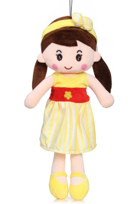 TOYTALES High Quality Huggable Cute Plush doll Stuffed Toy doll For Girls Birthday/ Plush Soft Toy For Baby Girls  - 40 cm(Yellow)