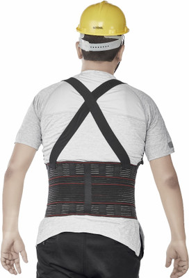 VISSCO Industrial Back Support For Lifting heavy material/goods Back Pain Relief Back / Lumbar Support(Black)