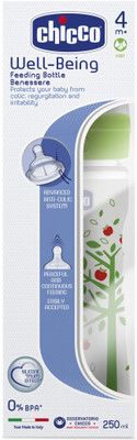 Chicco Wellbeing Pp Bottle 250Ml Green Fastflow - 250 ml(Green)
