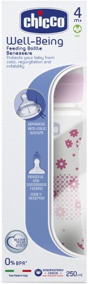 Chicco Wellbeing Pp Bottle 250Ml Pink Fast Flow - 250(Pink)