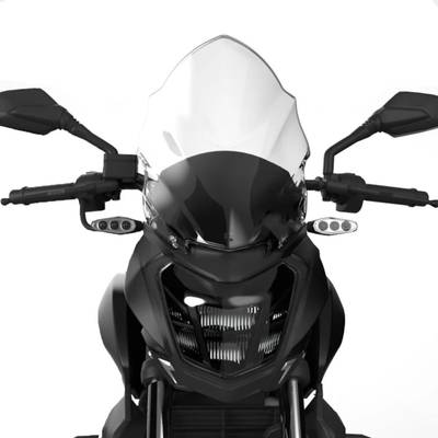 Sms traders Dominar Touring White Visor Bike Headlight Visor