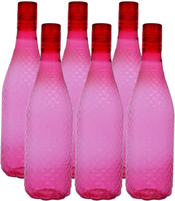 KUBER INDUSTRIES 1000 ml Plastic Bottle(Pack of 6, Pink)