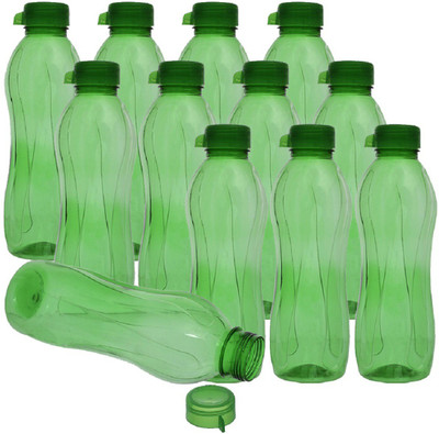 KUBER INDUSTRIES 1000 ml Plastic Bottle(Pack of 12, Green)