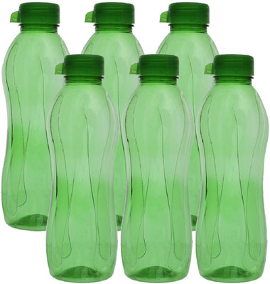 KUBER INDUSTRIES 1000 ml Plastic Bottle(Pack of 6, Green)
