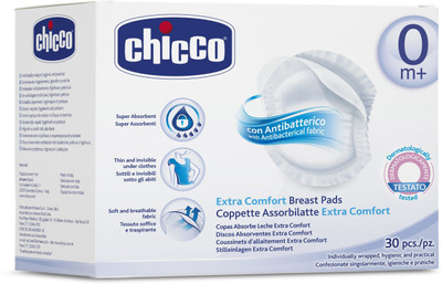 9% OFF on Chicco Natural Feeling Anti-bacterial Breast Protection Pads(30 Pieces)