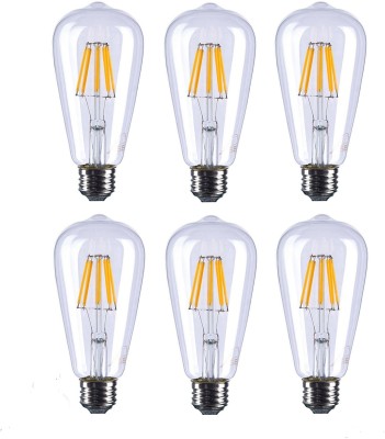 Hybrix 4 W Decorative E27 Decorative Bulb(White, Pack of 6)