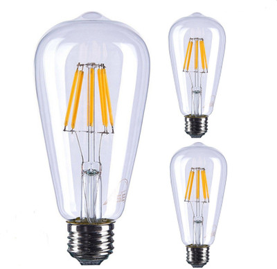 Hybrix 4 W Basic Decorative E27 Decorative Bulb(White, Pack of 3)
