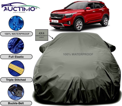 AUCTIMO Car Cover For Kia SELTOS (With Mirror Pockets)(Green)