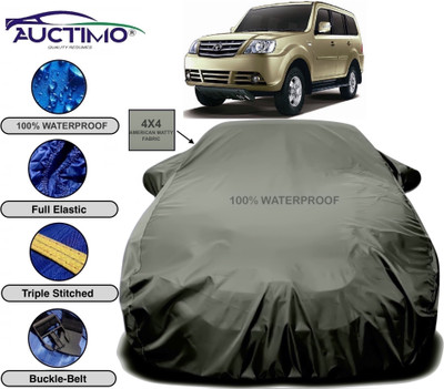 AUCTIMO Car Cover For Tata Sumo Grande MK II (With Mirror Pockets)(Green)