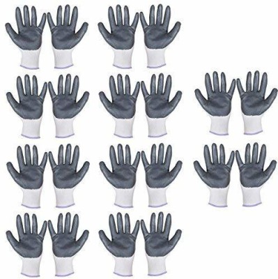 HM EVOTEK Frontier Nitrile Safety Gloves Pack of 10 Pairs Wet and Dry Glove Set(Small Pack of 20)