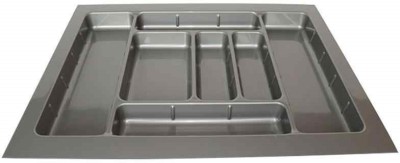 DBR Empty Cutlery Box Drawer Case(gray  Holds 6 Pieces)