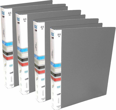 SHINING ZON HEVY PLASTIC PolyPropylene Ring Binder Box File(Set Of 8, Multicolor)