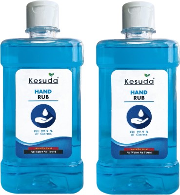 KESUDA 500ml advanced alcohol base hand sanitizer 2pcs(500ml+500ml) Hand Rub Bottle(2 x 0.5 L)