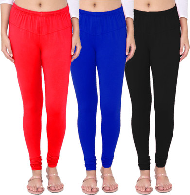 F A T A H Churidar  Western Wear Legging(Red, Blue, Black, Solid)