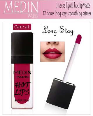MEDIN Paris Hot LIp... Forever Matte liquid Lipstick Cosmetics Makeup combo set of 1(carrat, 10 ml)