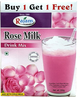 RAJAM Rose Milk Drink Mix 200G Box(2 x 200 g)