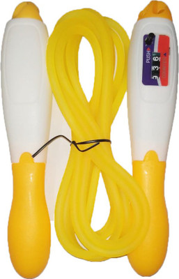 Daylite Skipping Rope for Men and Women with Number Counter & Tangle Free Rope Freestyle Skipping Rope(Yellow, Length: 260 cm)