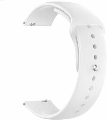 Big Wings Soft Silicone 20 mm Band Strap Active (40 mm, 42 mm) / Gear S2 Classic / Fossil Q Gazer / Amazfit GTS / Moto 360 2nd Generation & Any Smart Watch with 20 mm Lugs (White) (Watch Not Included) Smart Watch Strap(White)