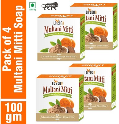 La Era Multani Mitti Laxury Facial & Scrubbing Soap ( 4 x 100 gm)(4 x 100 g)