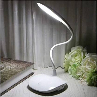 REXBURG Rechargeable Led Emergency Desk Table Lamp Student Reading Light Foldable G144 Study Lamp(26 cm, White)