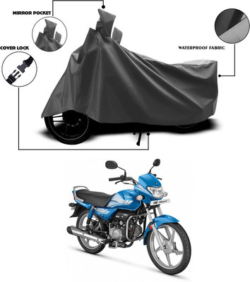SEBONGO Waterproof Two Wheeler Cover for Hero(HF Deluxe, Grey)