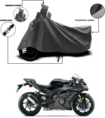 ANTHUB Waterproof Two Wheeler Cover for Kawasaki(Ninja, Grey)