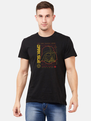 Free Authority Graphic Print Men Round Neck Black T-Shirt