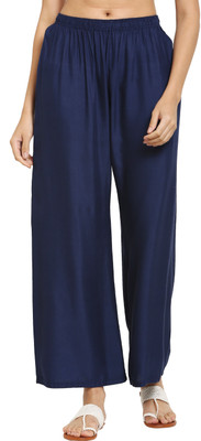 Aasma Creatives Regular Fit Women Blue Trousers