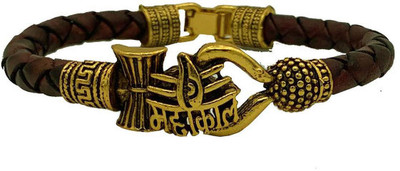 Sadnya Leather Gold-plated Kada