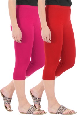 Buy That Trendz Capri Leggings Women Pink, Red Capri