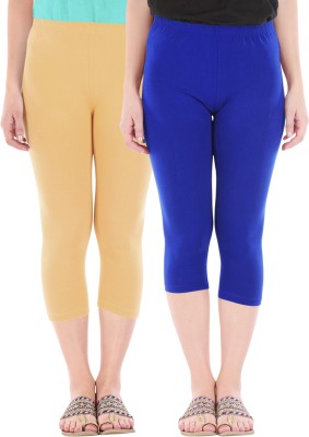 Buy That Trendz Capri Leggings Women Brown, Blue Capri