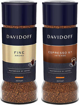 Davidoff Fine Aroma-100 gm & Espresso 57 Instant Coffee-100gm (Pack of 2) (Imported) Instant Coffee(2 x 100 g)