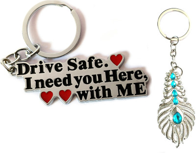 ShopTop Drive Safe Handsome Engraved Key chain for Husband Boyfriend Gift Key Chain and OMG key chain Key Chain