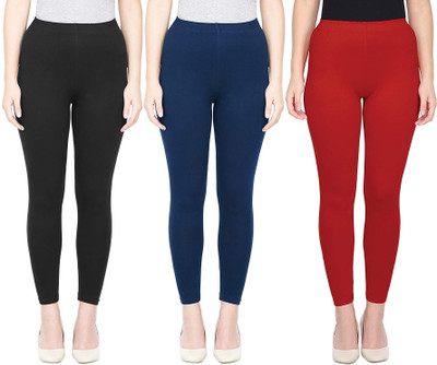 SwaNit Ankle Length  Western Wear Legging(Black, Dark Blue, Red, Solid)