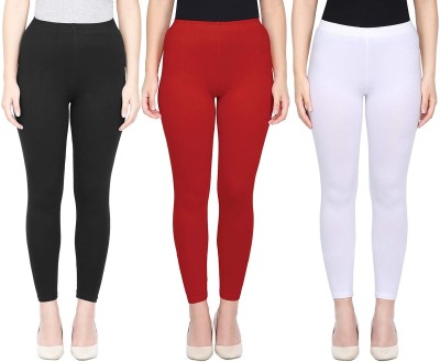 SwaNit Ankle Length  Western Wear Legging(Black, Red, White, Solid)