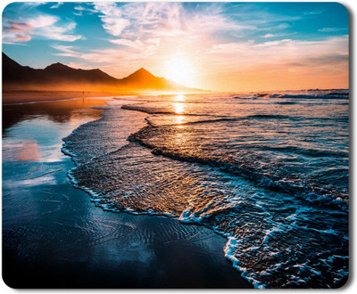 5 ACE sunset view from beachd HD Printed designer speed mousepad Non Slip Base Mousepad(Multicolor)