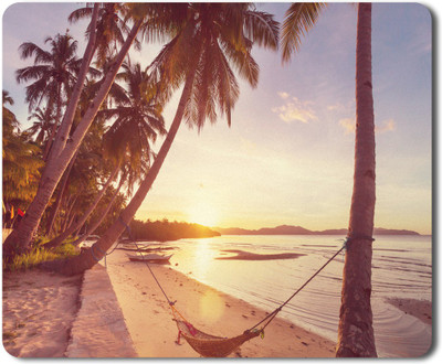 5 ACE sunset view of beach HD Printed designer speed mousepad for Laptop|Dekstop|gamers|Graphic designers-7x8.5 Inches Non Slip Base Mousepad(Multicolor)