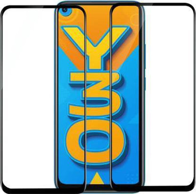 Ravbelli Edge To Edge Tempered Glass for Vivo Y30(Pack of 2)