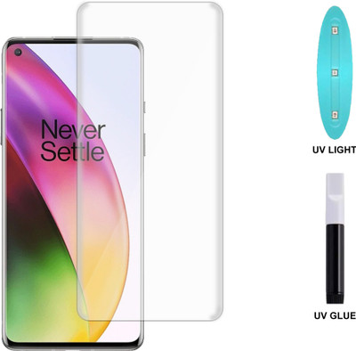 PISCES Edge To Edge Tempered Glass for OnePlus 8(Pack of 1)