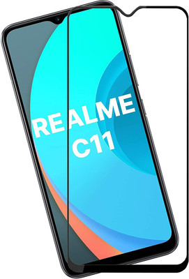 BRENZZ Edge To Edge Tempered Glass for Realme C15, Realme C11, Realme C3, Realme C12(Pack of 1)