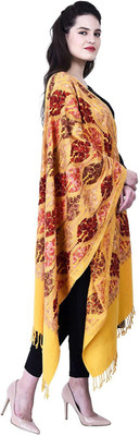 BE SWADESHI Viscose Embroidered Women Shawl(Multicolor)