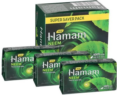 HAMAM Bath soap 100gm pack of 3(3 x 33.33 g)