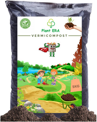PlantEra Organic VermiCompost Fertilizer, Soil, Manure, Potting Mixture(5 kg, Granules)