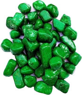 Green Plant indoor Pebbles1332 Polished Asymmetrical Marble Pebbles(Green 40 Pieces)