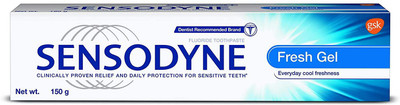 SENSODYNE SENSITIVE FRESH GEL TOOTHPASTE 2X150GM Toothpaste(300 g, Pack of 2)