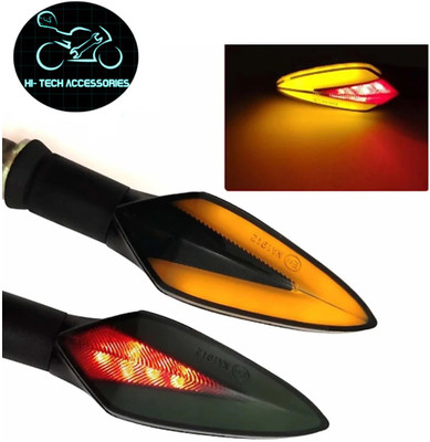 HI-TECH ACCESSORIES Front, Rear LED Indicator Light for Universal For Bike Universal For Bike(Red, Yellow)