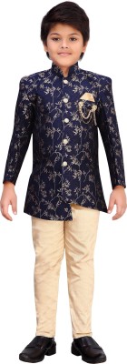 AJ Dezines Boys Festive & Party, Wedding Sherwani and Churidar Set(Blue Pack of 1)