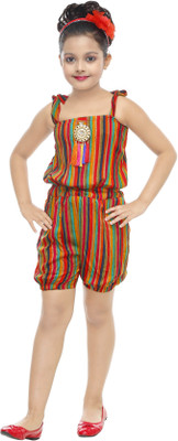 ULTRA TREND Self Design Girls Jumpsuit