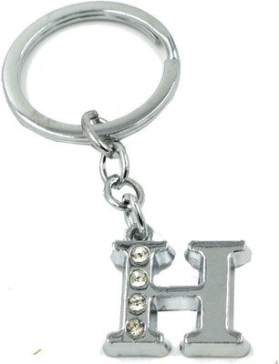 faynci Alphabet H Metal Key Chain For Unisex with attractive Diamond Key Chain